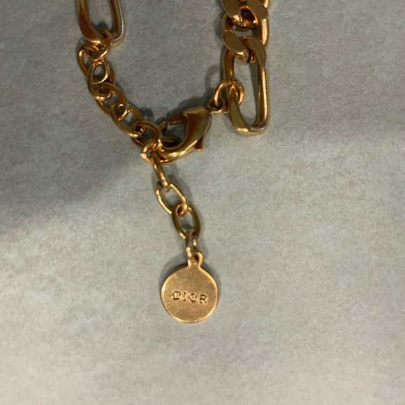 DIOR CD Choker In Brushed Gold Tone w/ Gift Box - Picture 6 of 14